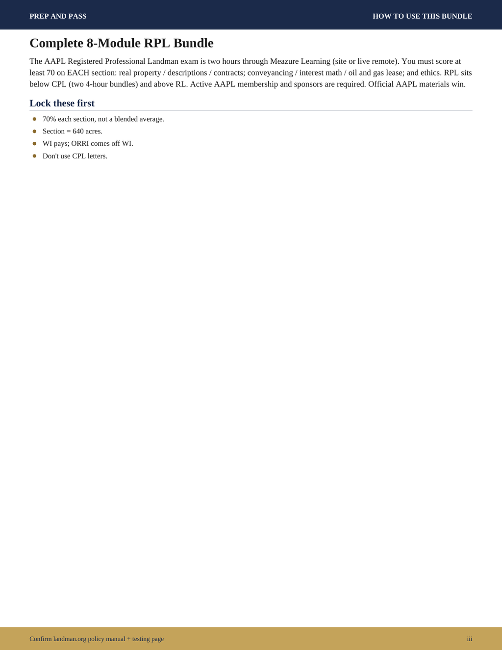 AAPL Registered Professional Landman Study Guide | RPL Exam Review PDF, Practice Questions | Instant Download