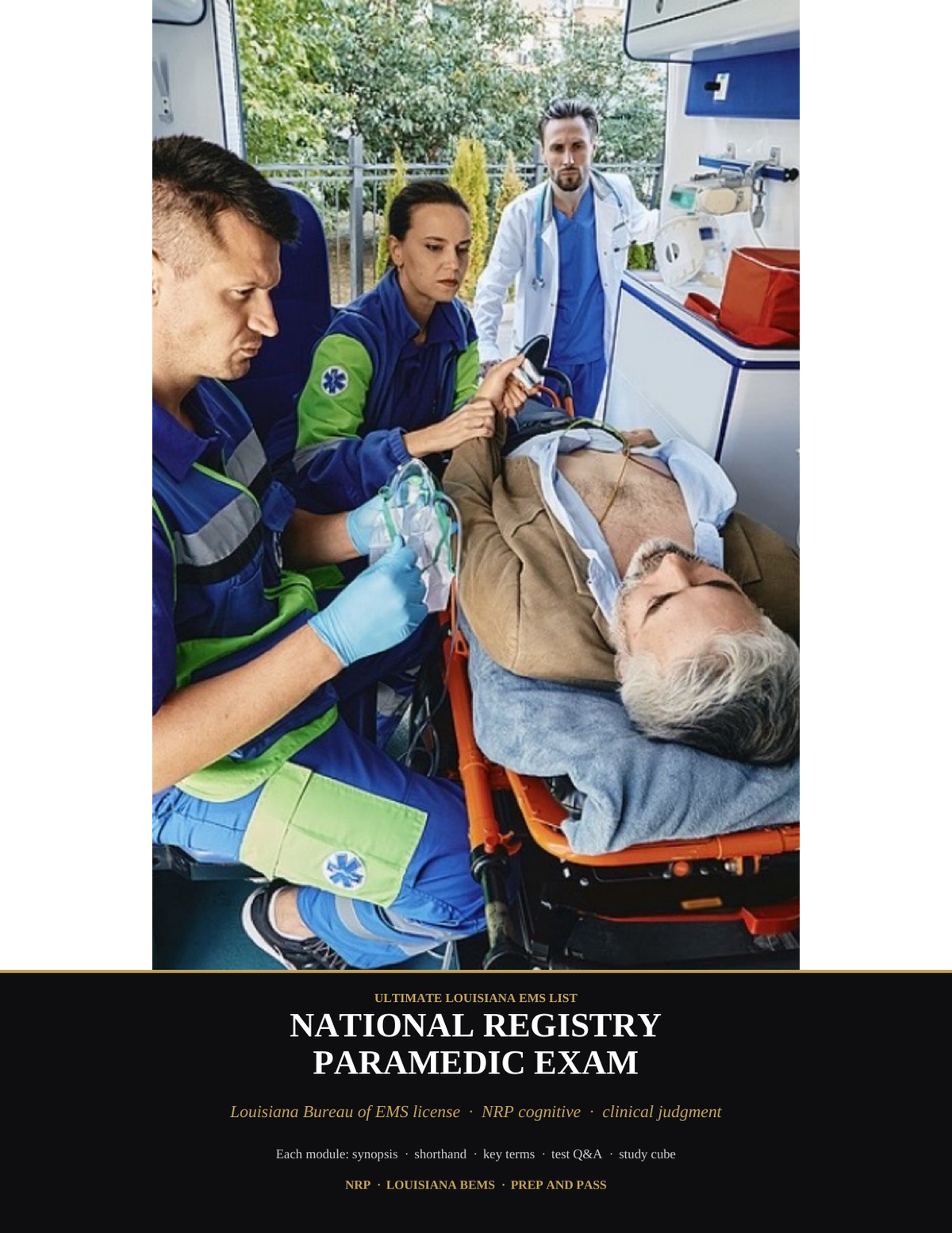 Paramedic Study Guide Louisiana | NRP Paramedic Exam Prep PDF, NREMT Practice Questions | Instant Download