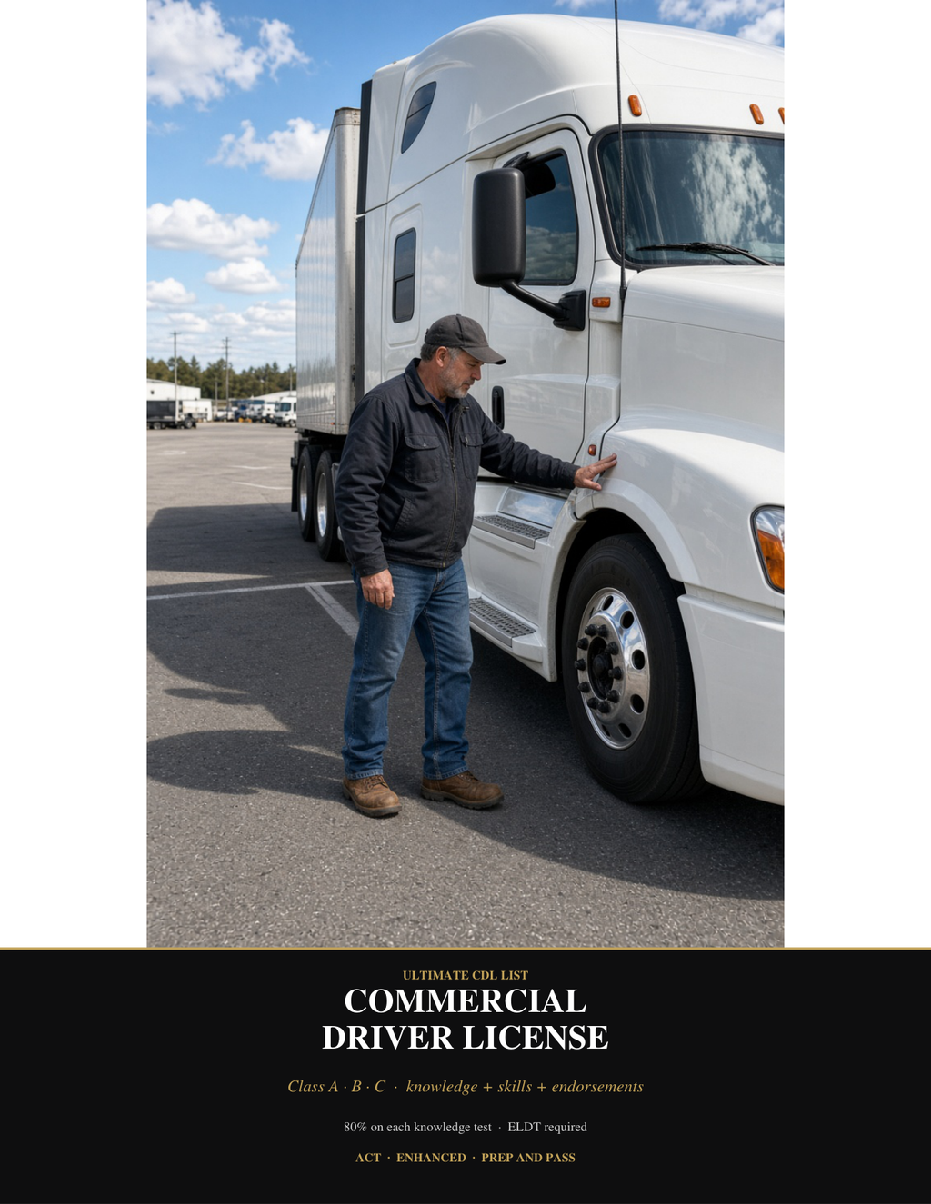 Louisiana CDL Study Guide | Commercial Driver License Class A B C Exam Review PDF | Instant Download