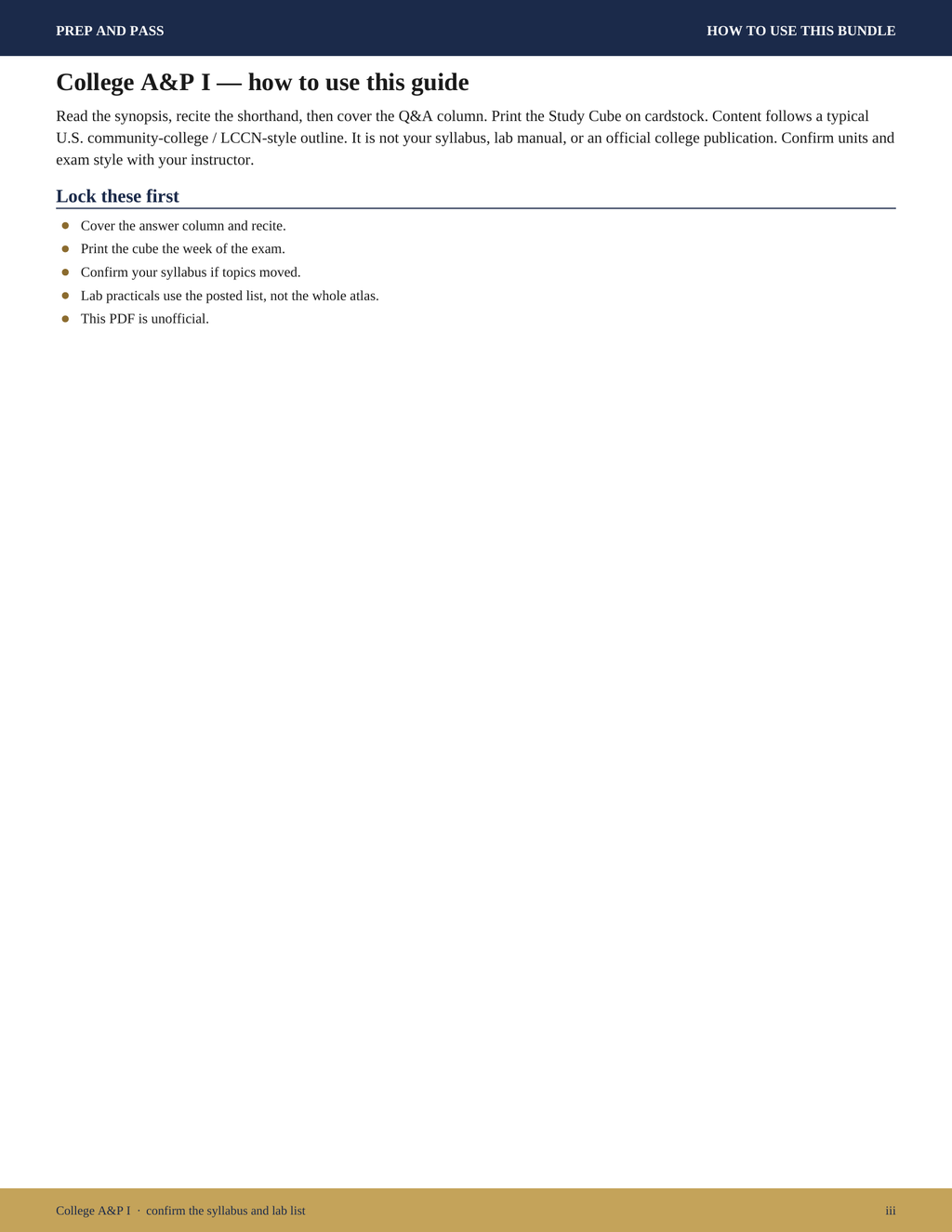 Anatomy & Physiology 1 Study Guide | College A&P Exam Review PDF, Practice Questions | Instant Download
