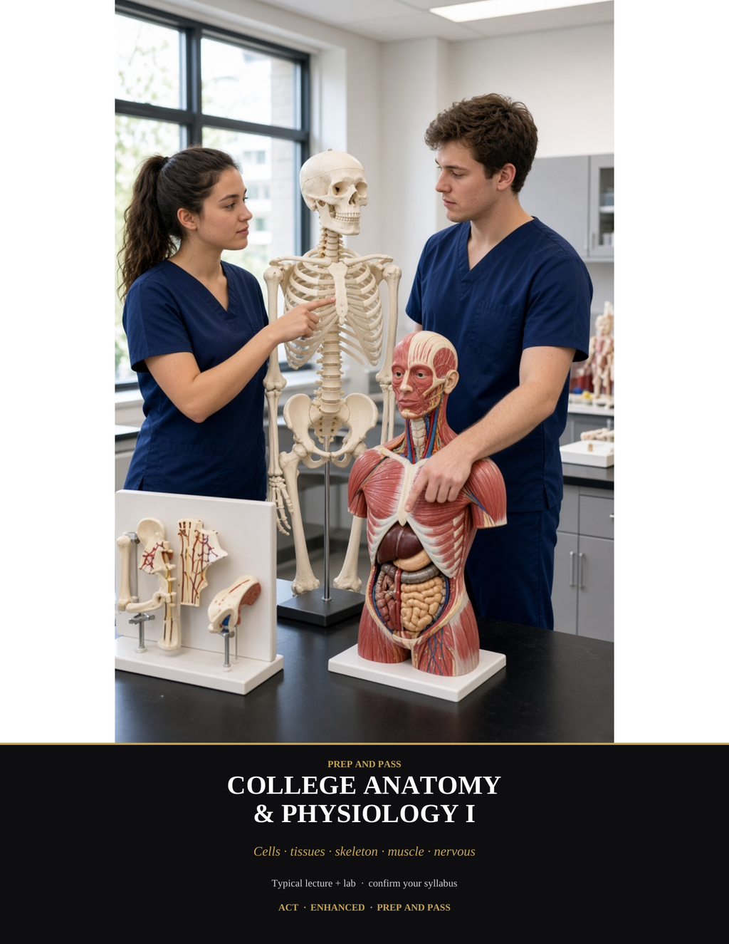 Anatomy & Physiology 1 Study Guide | College A&P Exam Review PDF, Practice Questions | Instant Download