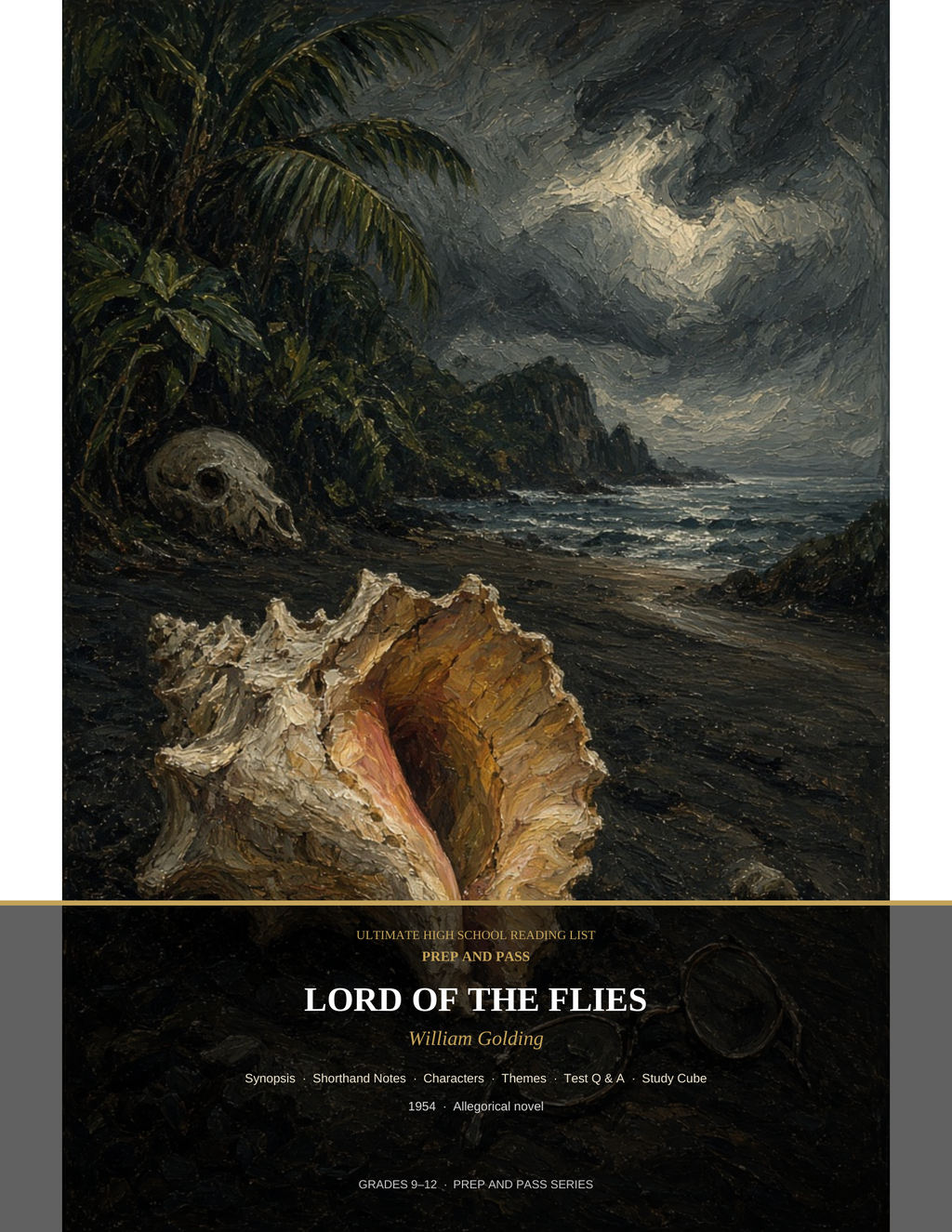 Lord of the Flies Study Guide | William Golding Test Prep PDF, Synopsis Characters Themes Q&A | Instant Download
