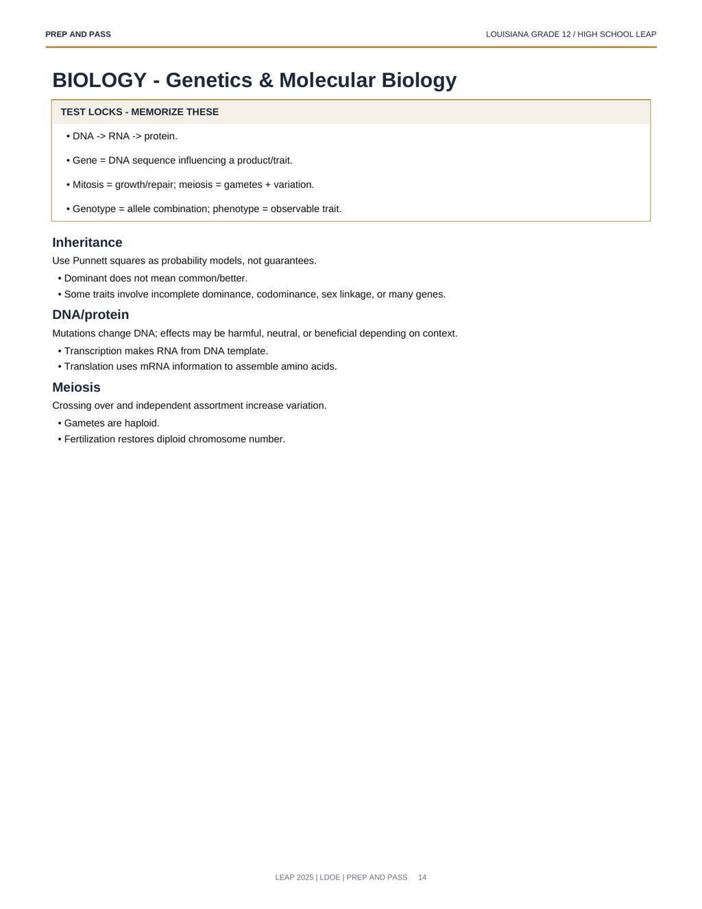 LEAP 2025 Grade 12 Study Guide | Louisiana High School Test Prep PDF, English ELA Algebra Biology Review | Instant Download