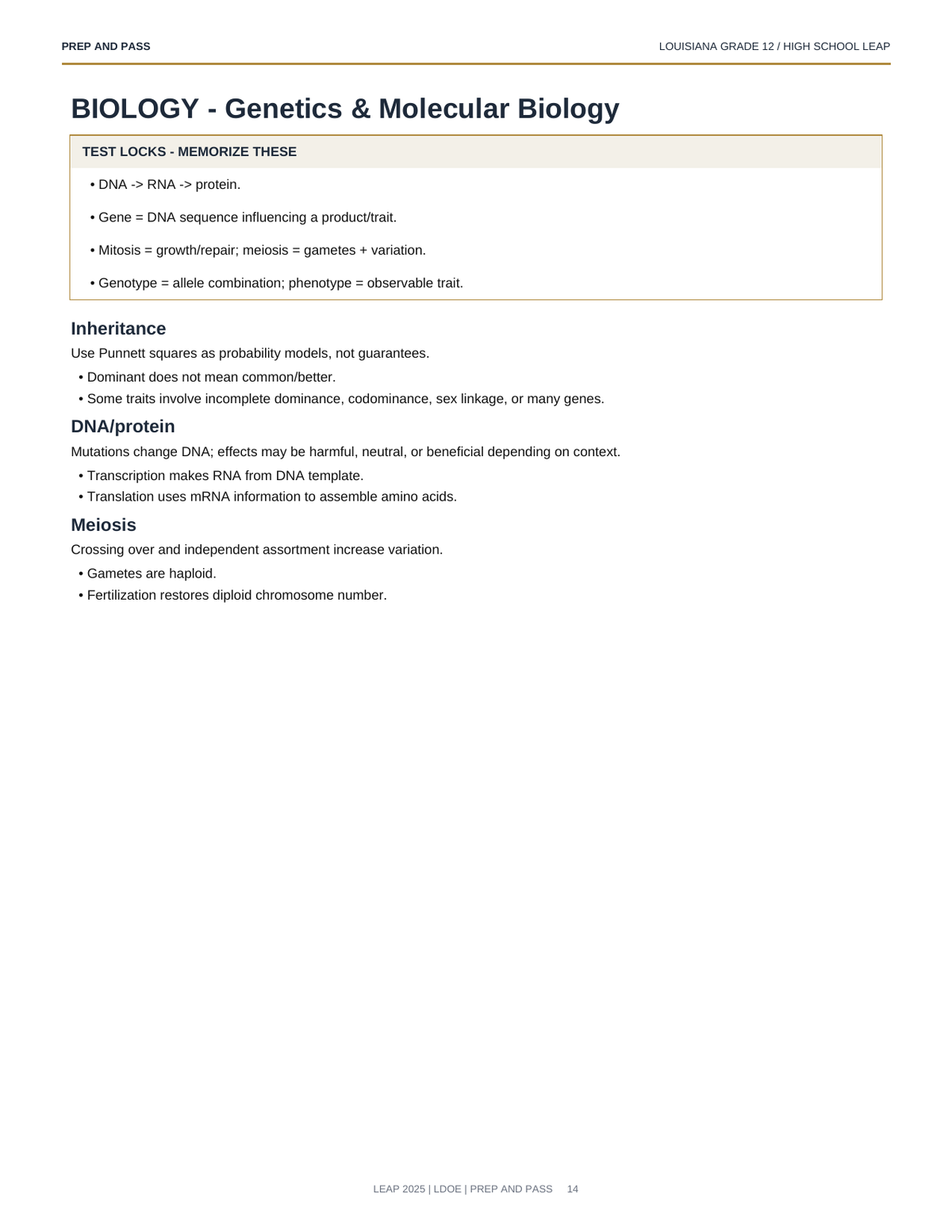 LEAP 2025 Grade 12 Study Guide | Louisiana High School Test Prep PDF, English ELA Algebra Biology Review | Instant Download