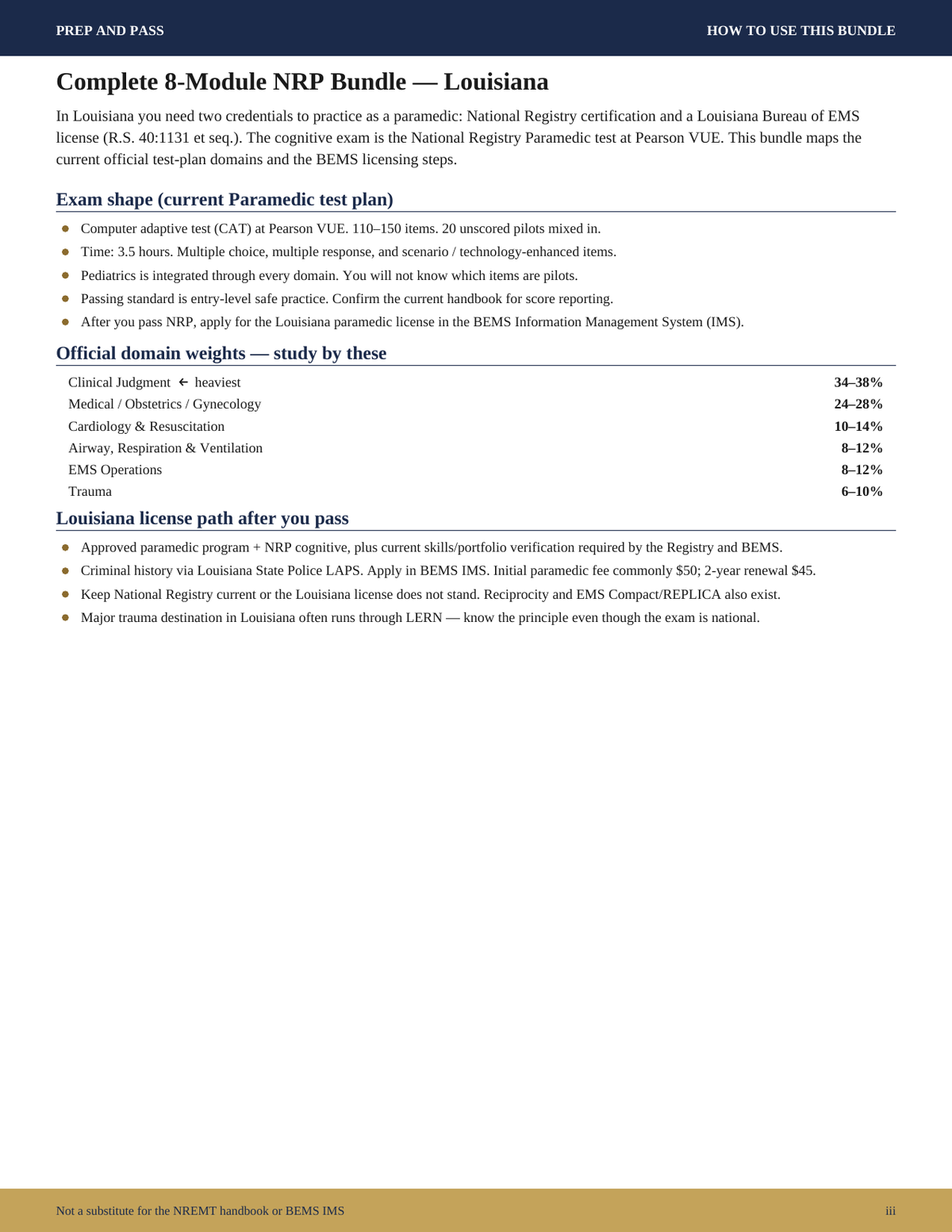 Paramedic Study Guide Louisiana | NRP Paramedic Exam Prep PDF, NREMT Practice Questions | Instant Download