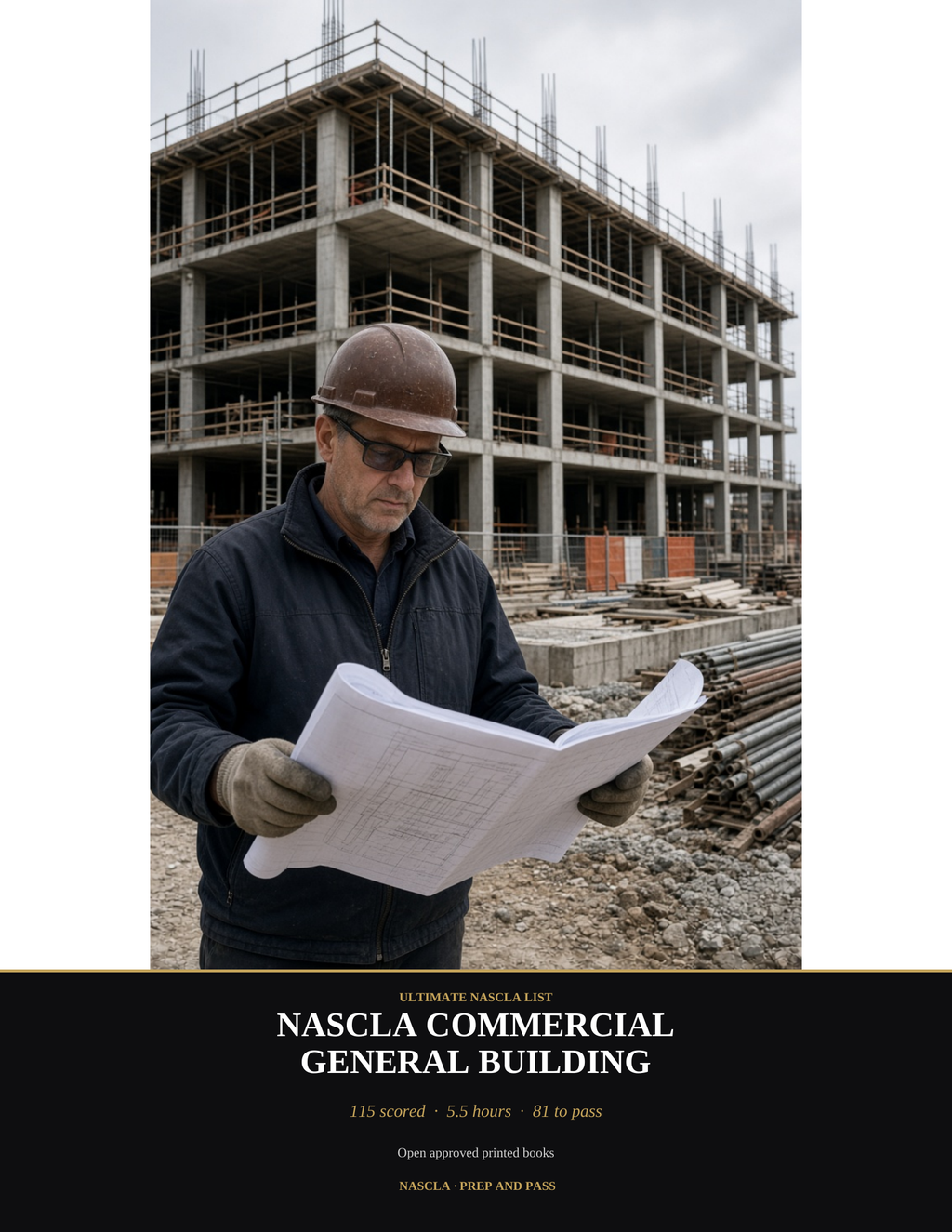 NASCLA General Building Contractor Exam Study Guide | Contractor License Test Prep PDF, Practice Questions, PSI Exam | Instant Download