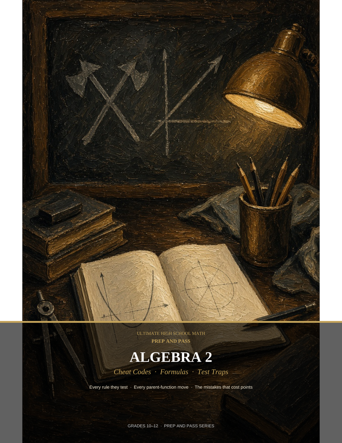 Algebra 2 Cheat Codes Study Guide | Formulas Parent Functions Logs Test Traps PDF | Instant Download