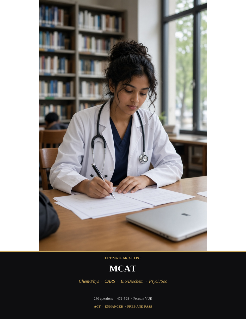 MCAT Study Guide | Medical College Admission Test Prep PDF, Chem Phys CARS Bio Psych Review, Practice Questions | Instant Download