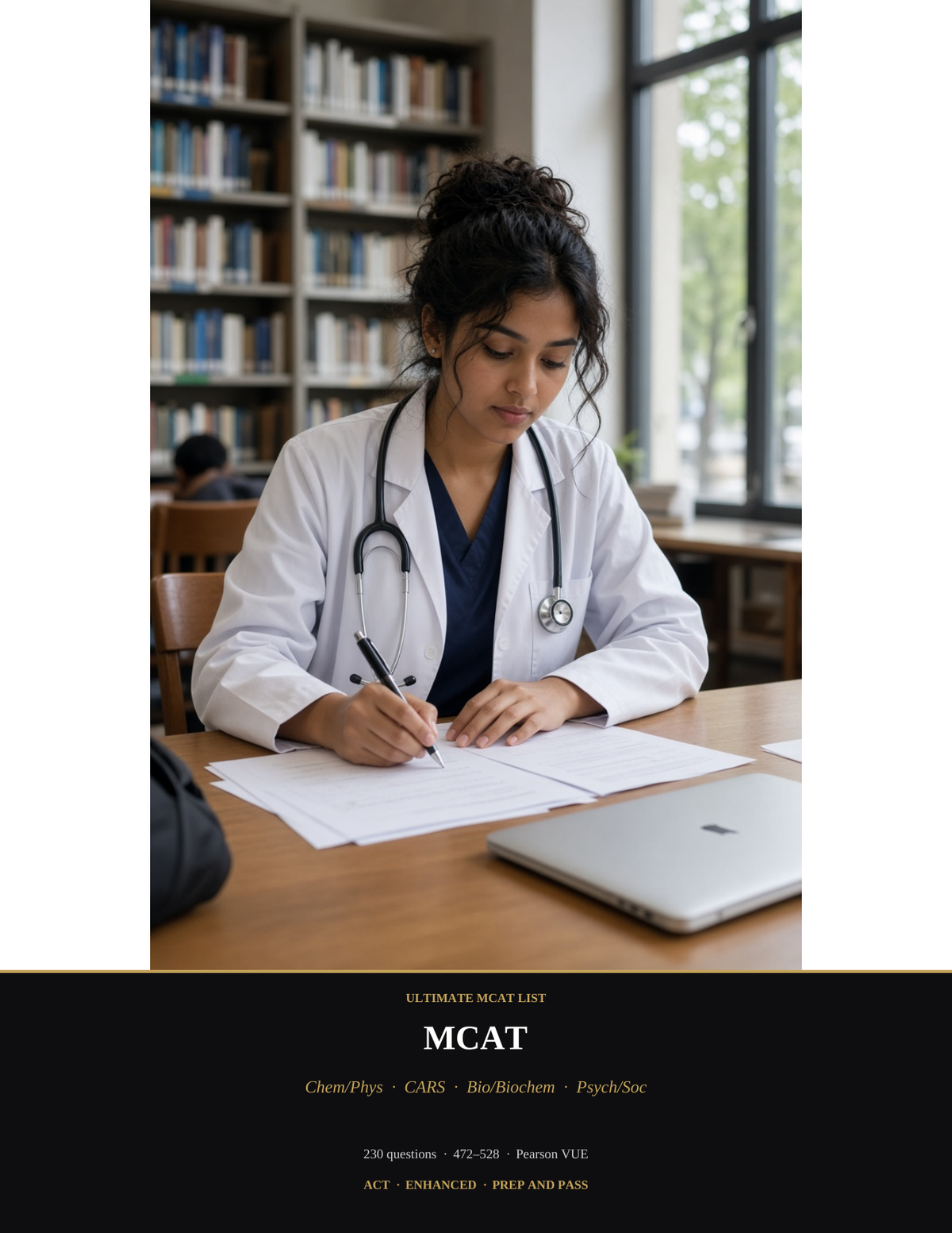 MCAT Study Guide | Medical College Admission Test Prep PDF, Chem Phys CARS Bio Psych Review, Practice Questions | Instant Download