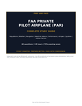 FAA Private Pilot Exam Study Guide | PAR Airplane Test Prep PDF, Regulations Weather Navigation | Instant Download