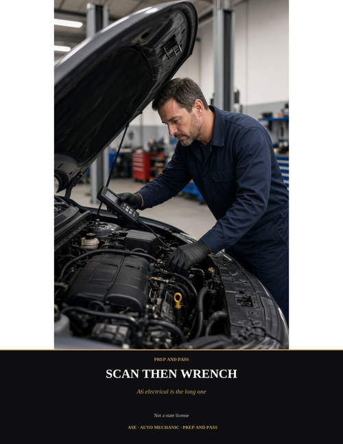 ASE A1-A8 Study Guide | Auto Mechanic Test Prep PDF, Master Technician Practice Questions, Prometric | Instant Download