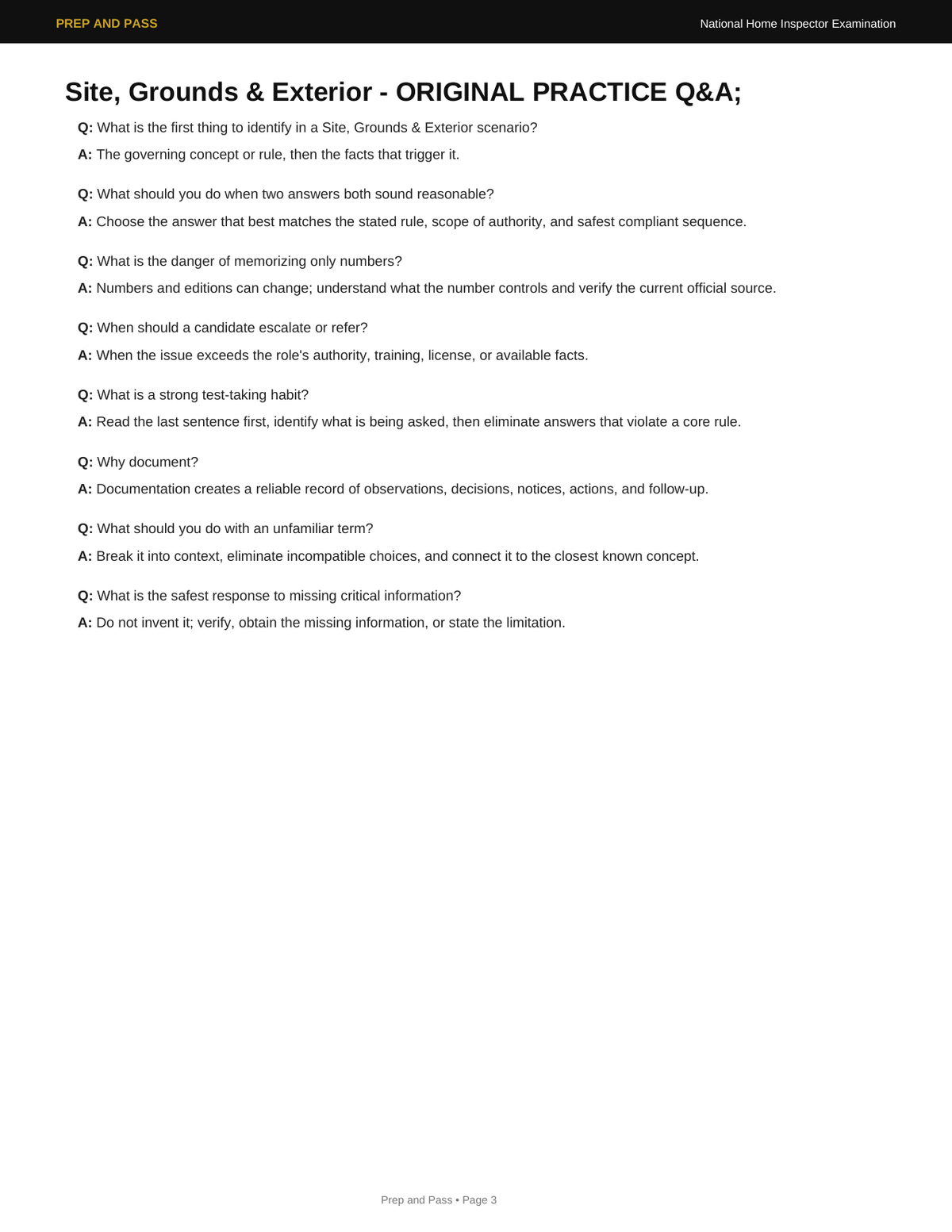 Home Inspector Study Guide | National Home Inspector Exam Prep PDF, Practice Questions, Test Review