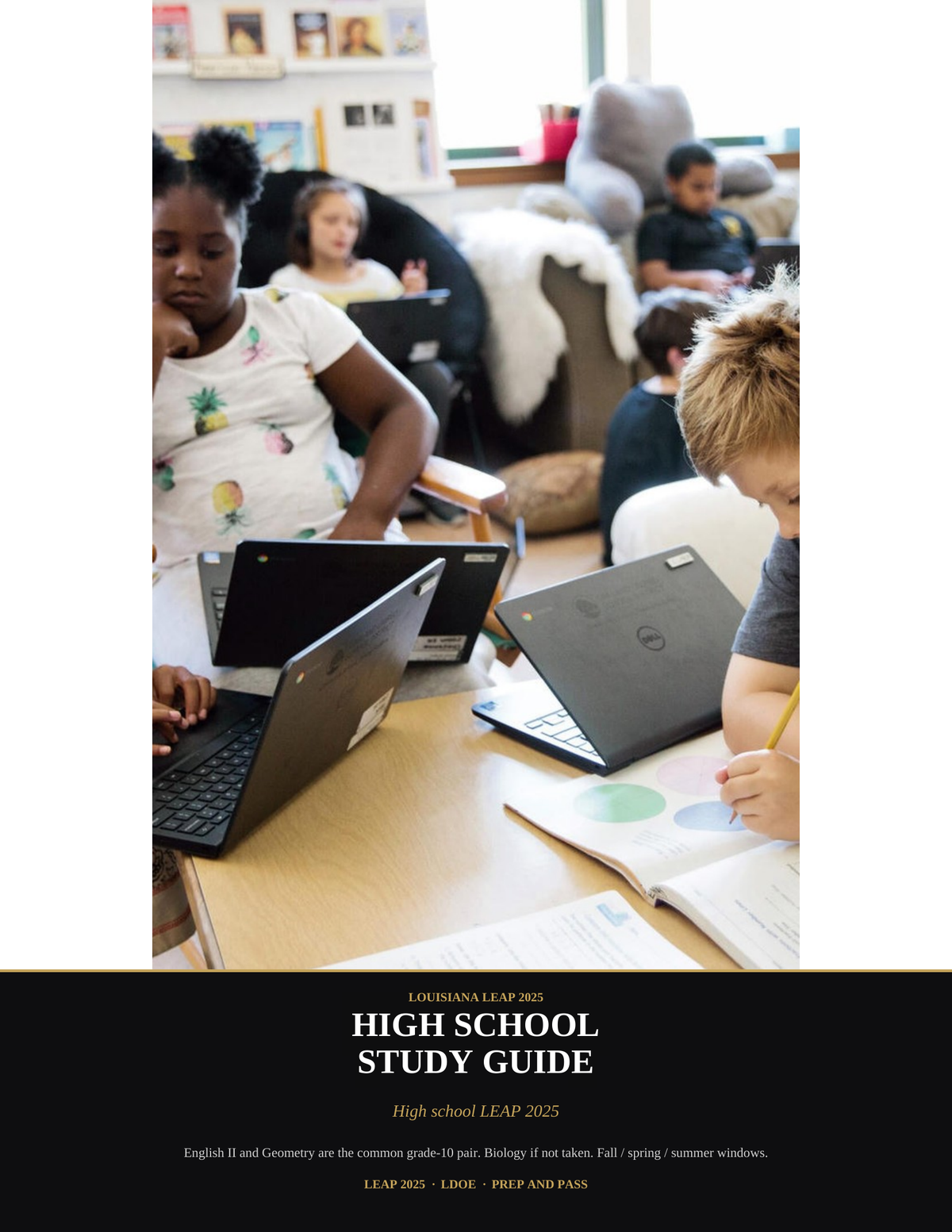 LEAP 2025 High School Study Bundle | Louisiana English II Geometry Biology Test Prep PDF | Instant Download