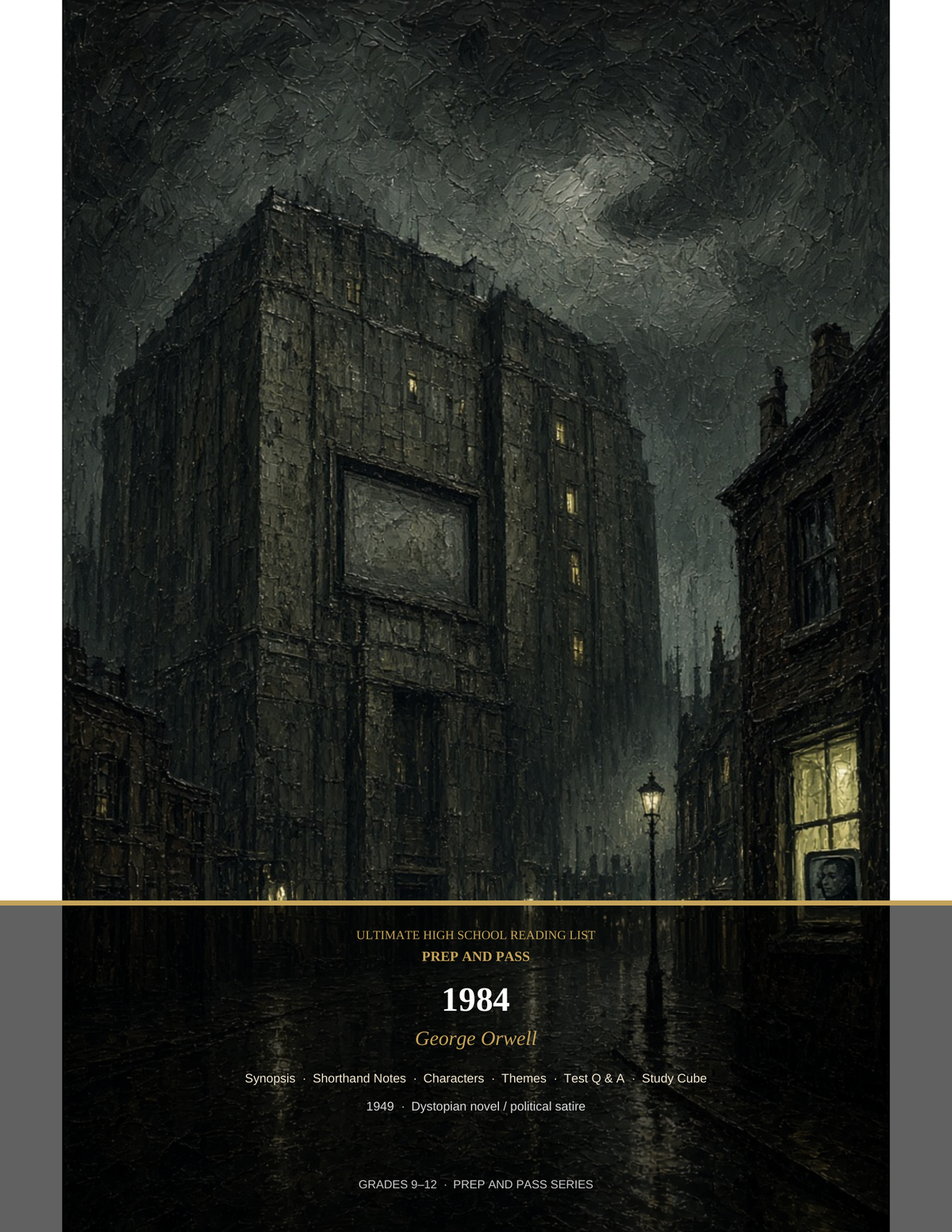 1984 Study Guide | George Orwell Test Prep PDF, Synopsis Characters Themes Q&A | Instant Download