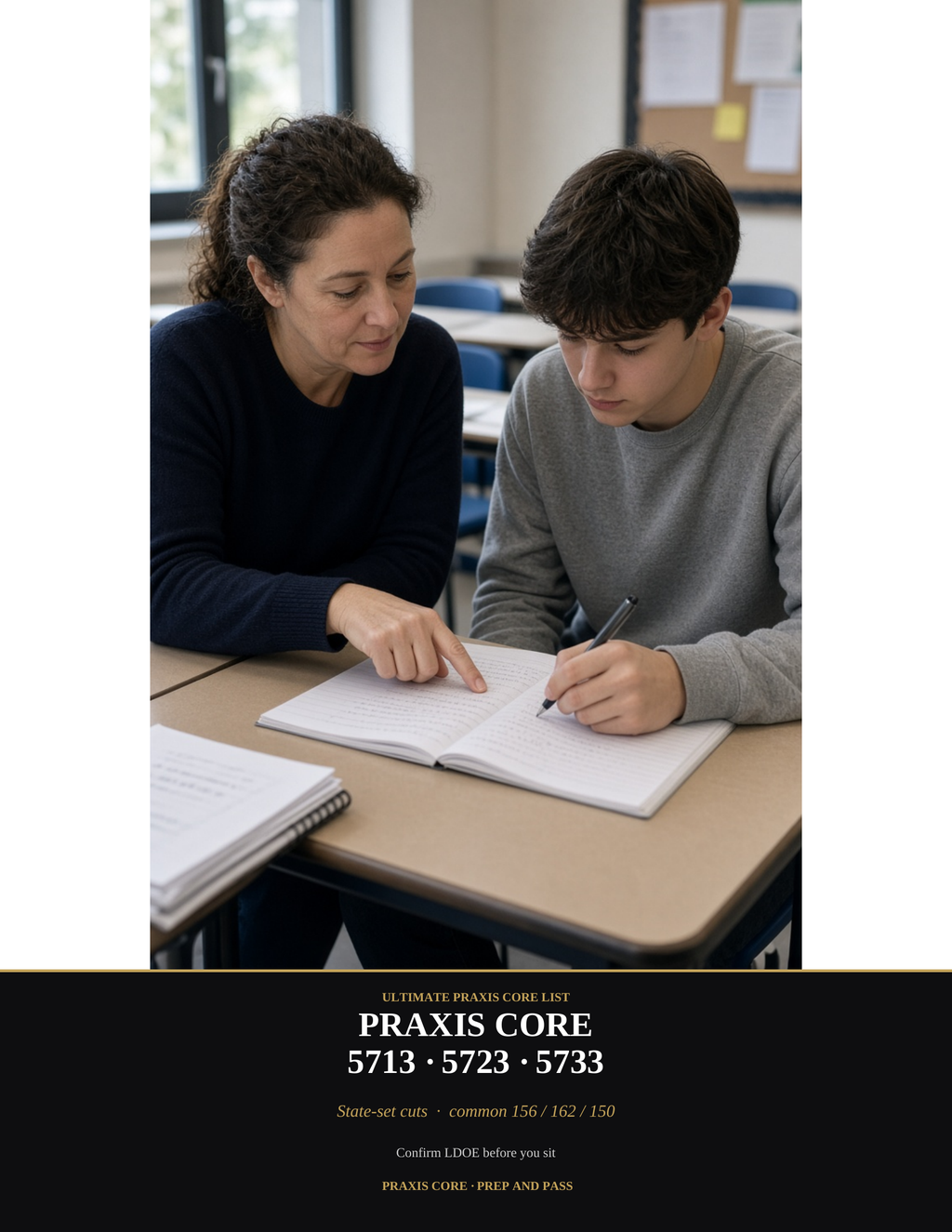 Praxis Core Study Guide | Teacher Certification Test Prep PDF 5713 5723 5733, Practice Questions | Instant Download