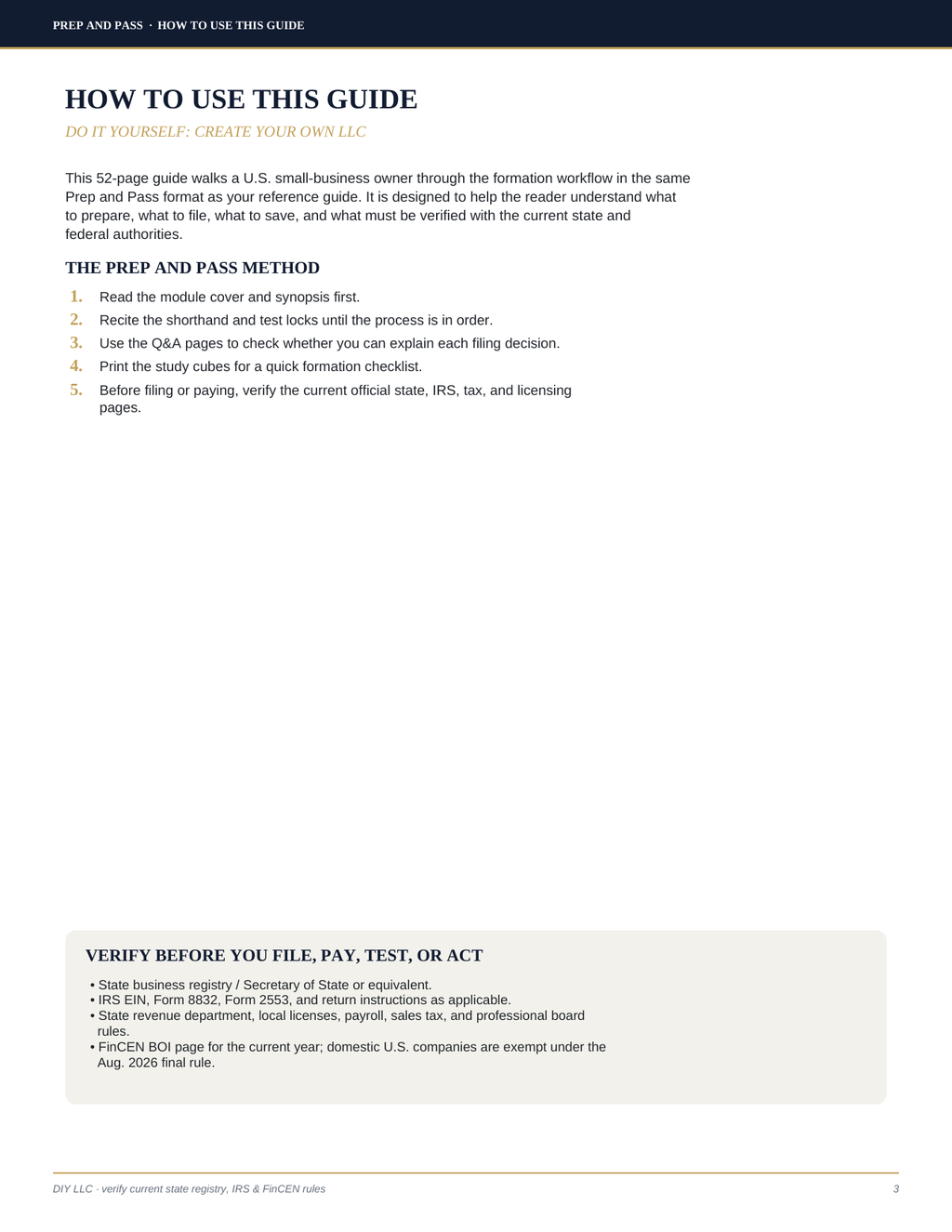 Start Your Own LLC Study Guide | DIY LLC Formation PDF, How to Form an LLC, Small Business Startup | Instant Download