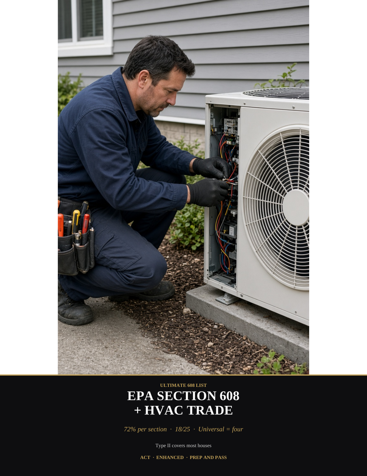 EPA 608 HVAC Study Guide | Section 608 Certification Test Prep PDF, Universal Type I II III Review | Instant Download