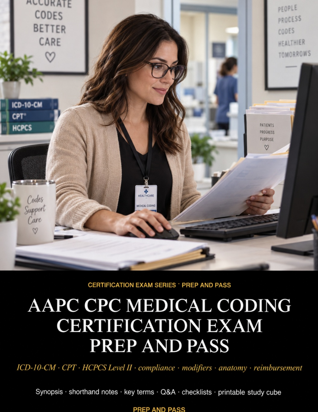 AAPC CPC Medical Coding Study Guide | Certified Professional Coder Exam Review PDF, Practice Questions | Instant Download
