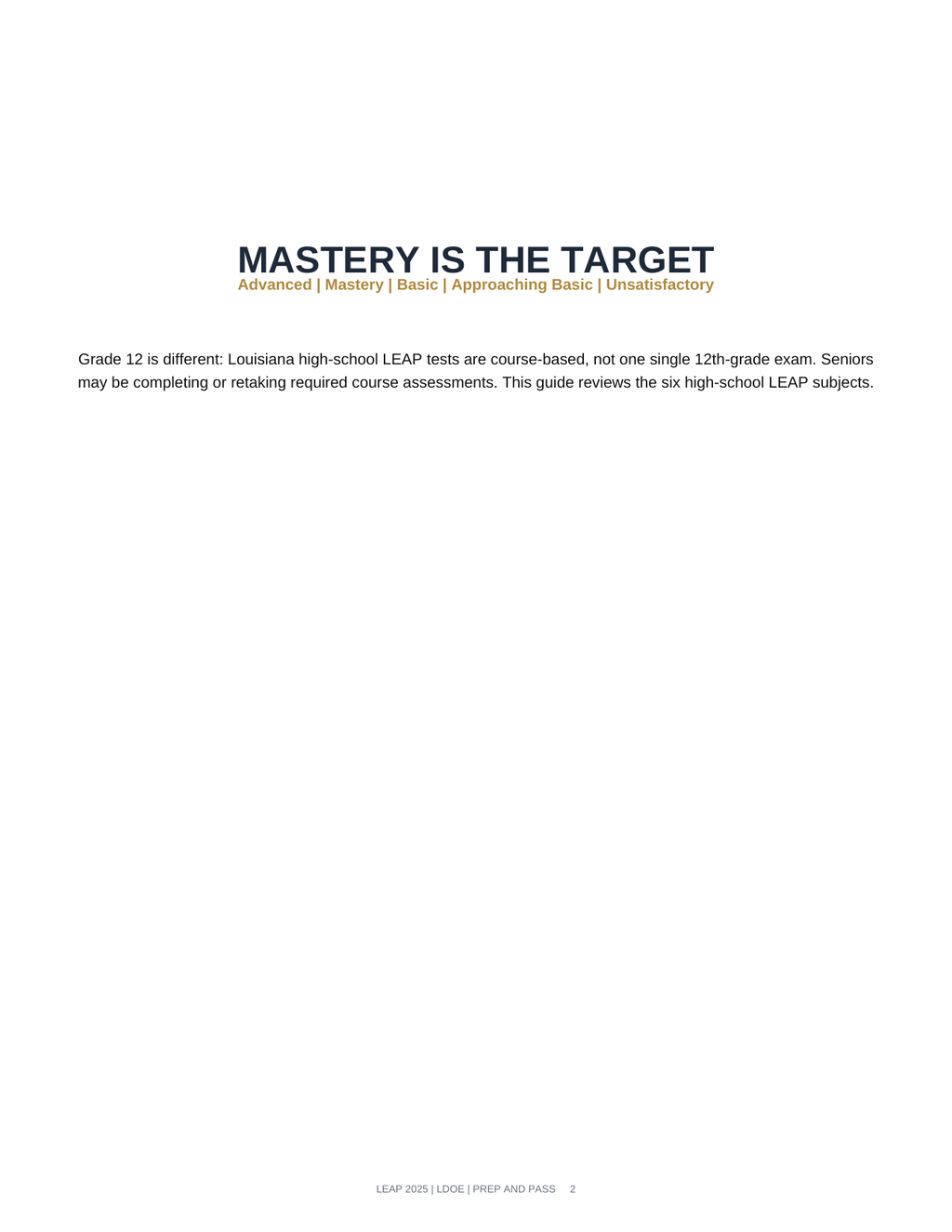 LEAP 2025 Grade 12 Study Guide | Louisiana High School Test Prep PDF, English ELA Algebra Biology Review | Instant Download