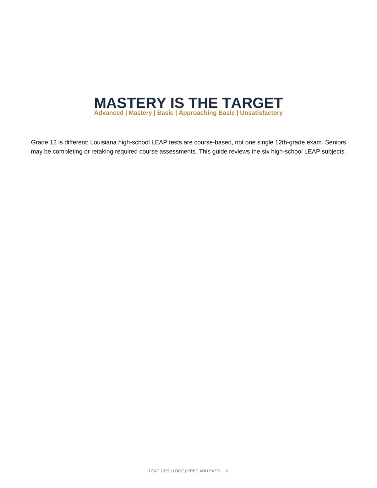 LEAP 2025 Grade 12 Study Guide | Louisiana High School Test Prep PDF, English ELA Algebra Biology Review | Instant Download