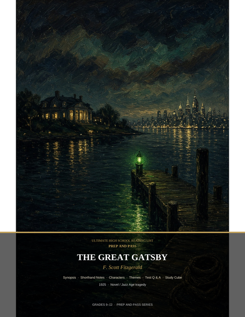 9-Book Classics Bundle | High School Literature Study Guides PDF, Gatsby 1984 Mockingbird & More | Instant Download