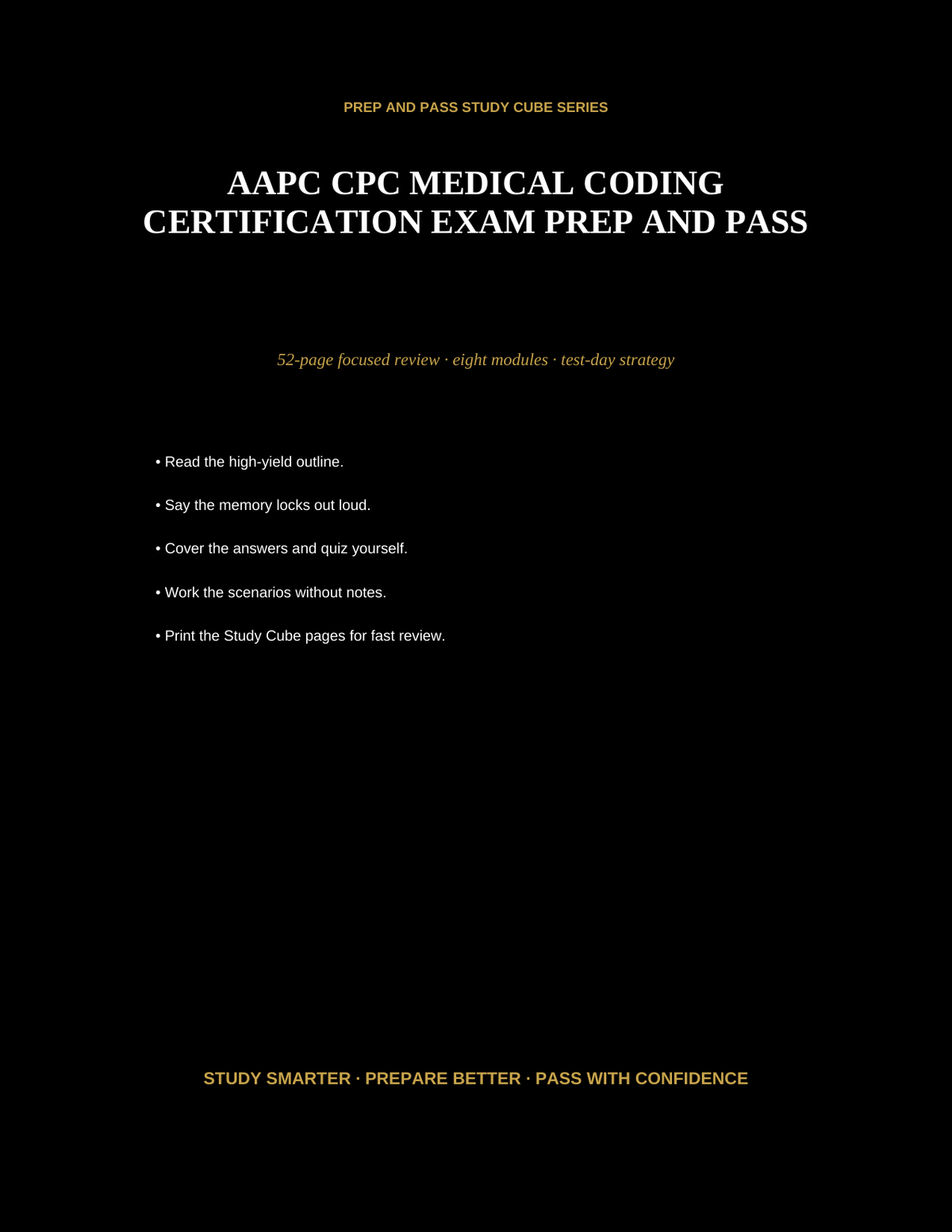 AAPC CPC Medical Coding Study Guide | Certified Professional Coder Exam Review PDF, Practice Questions | Instant Download