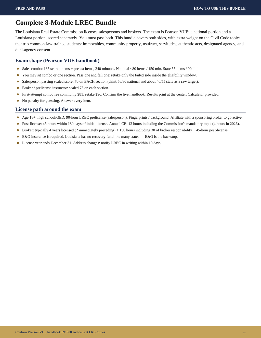 Louisiana Real Estate Exam Study Guide | LREC Test Prep Book PDF, Pearson Vue Practice Questions, Broker Salesperson | Instant Download