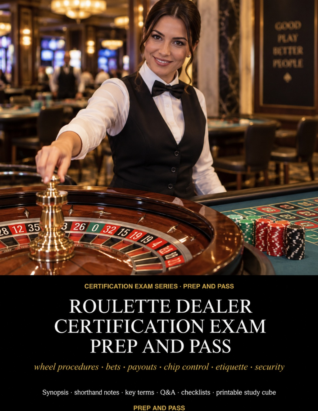 Roulette Dealer Certification Study Guide | Roulette Dealing Exam Review PDF, Layout & Payouts | Instant Download