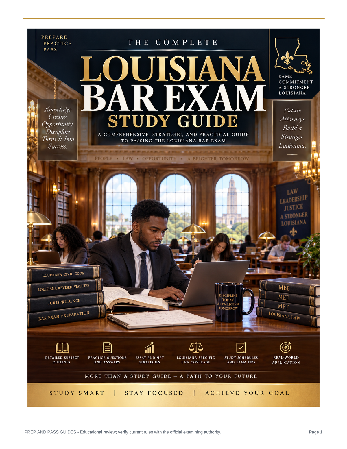 Louisiana Bar Exam Study Guide | LA Bar Test Review PDF, Practice Questions | Instant Download