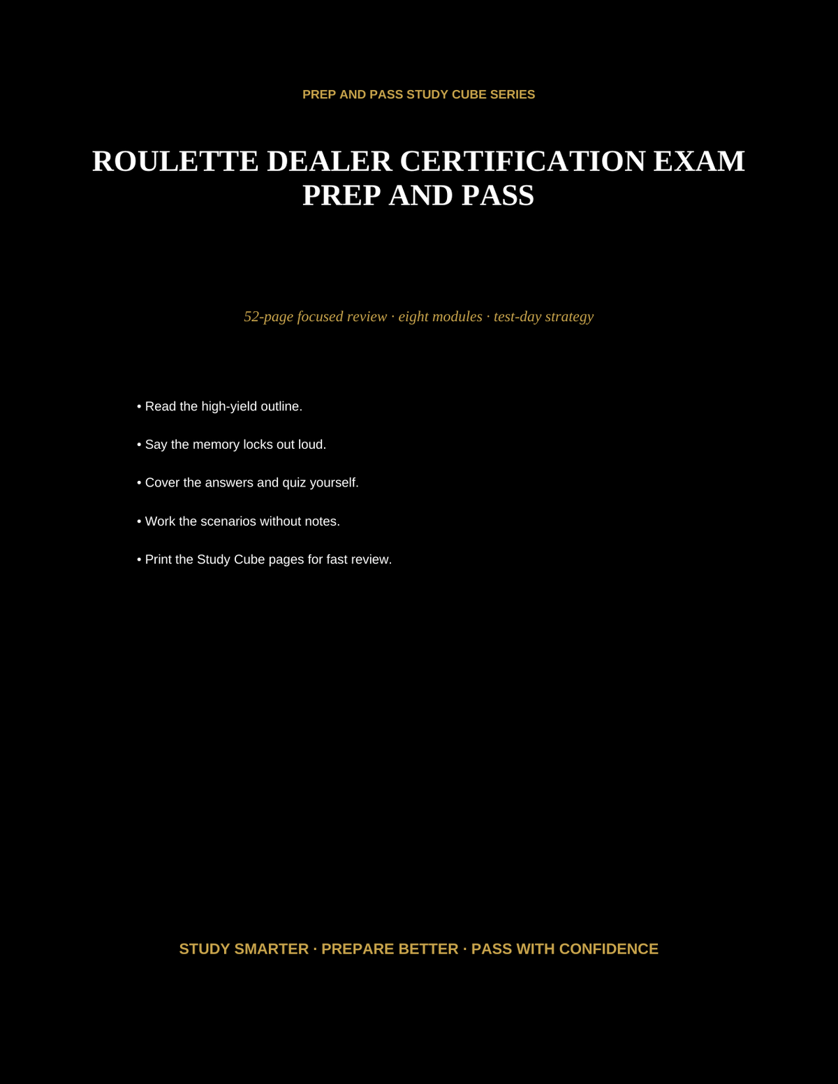 Roulette Dealer Certification Study Guide | Roulette Dealing Exam Review PDF, Layout & Payouts | Instant Download