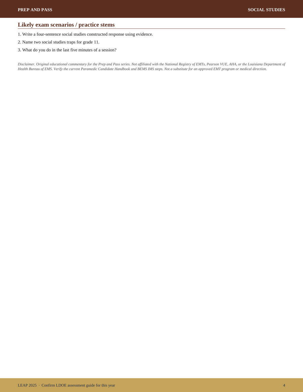 LEAP 2025 Grade 11 Study Guide | Louisiana High School Test Prep PDF, ELA Math Science Civics Review | Instant Download