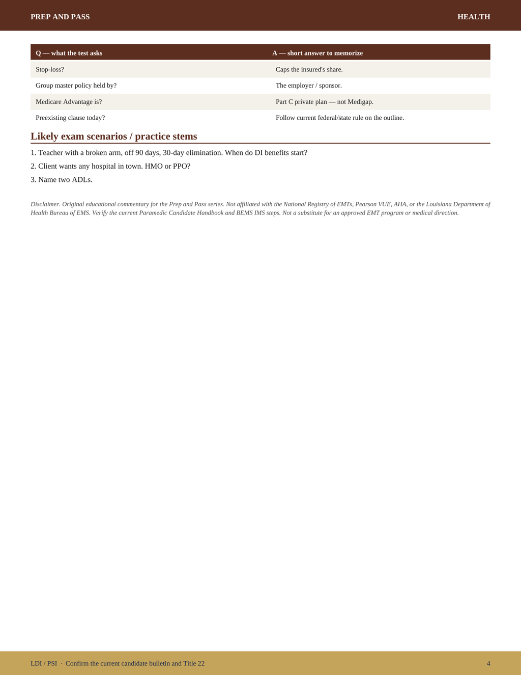 Louisiana Insurance Producer Exam Study Guide | Life Health Property Casualty License Prep PDF, PSI Test Review | Instant Download