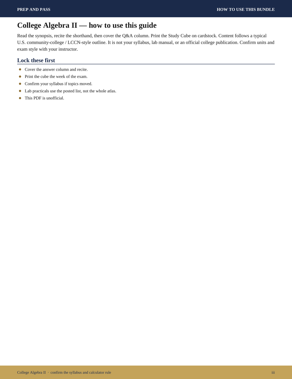 College Algebra II Study Guide | Algebra 2 Exam Review PDF, Formulas & Practice | Instant Download