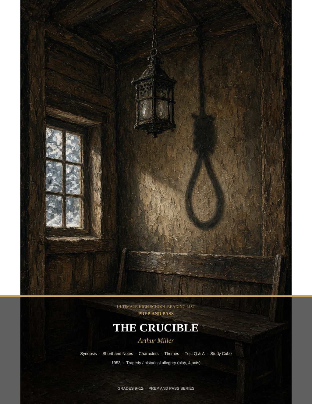 The Crucible Study Guide | Arthur Miller Test Prep PDF, Synopsis Characters Themes Q&A | Instant Download