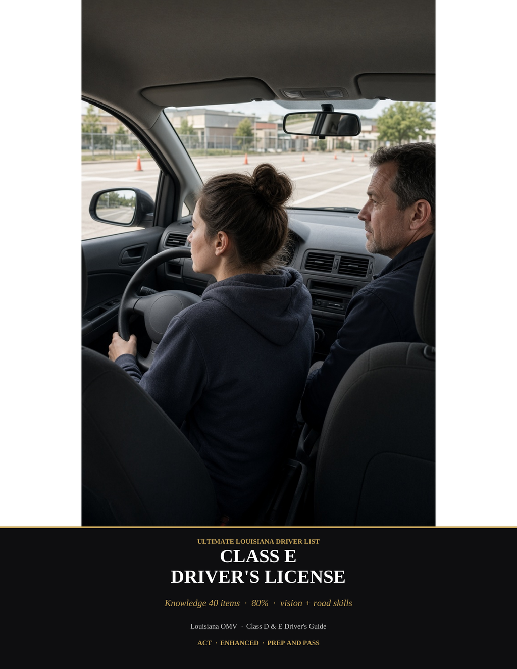 Louisiana Class E Driver's License Study Guide | OMV Permit Test Prep PDF, Road Signs Practice Questions | Instant Download